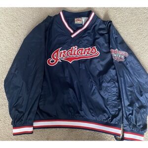 MLB Cleveland Indians Kids Starter Pullover Windbreaker Youth Size Large 14/16
